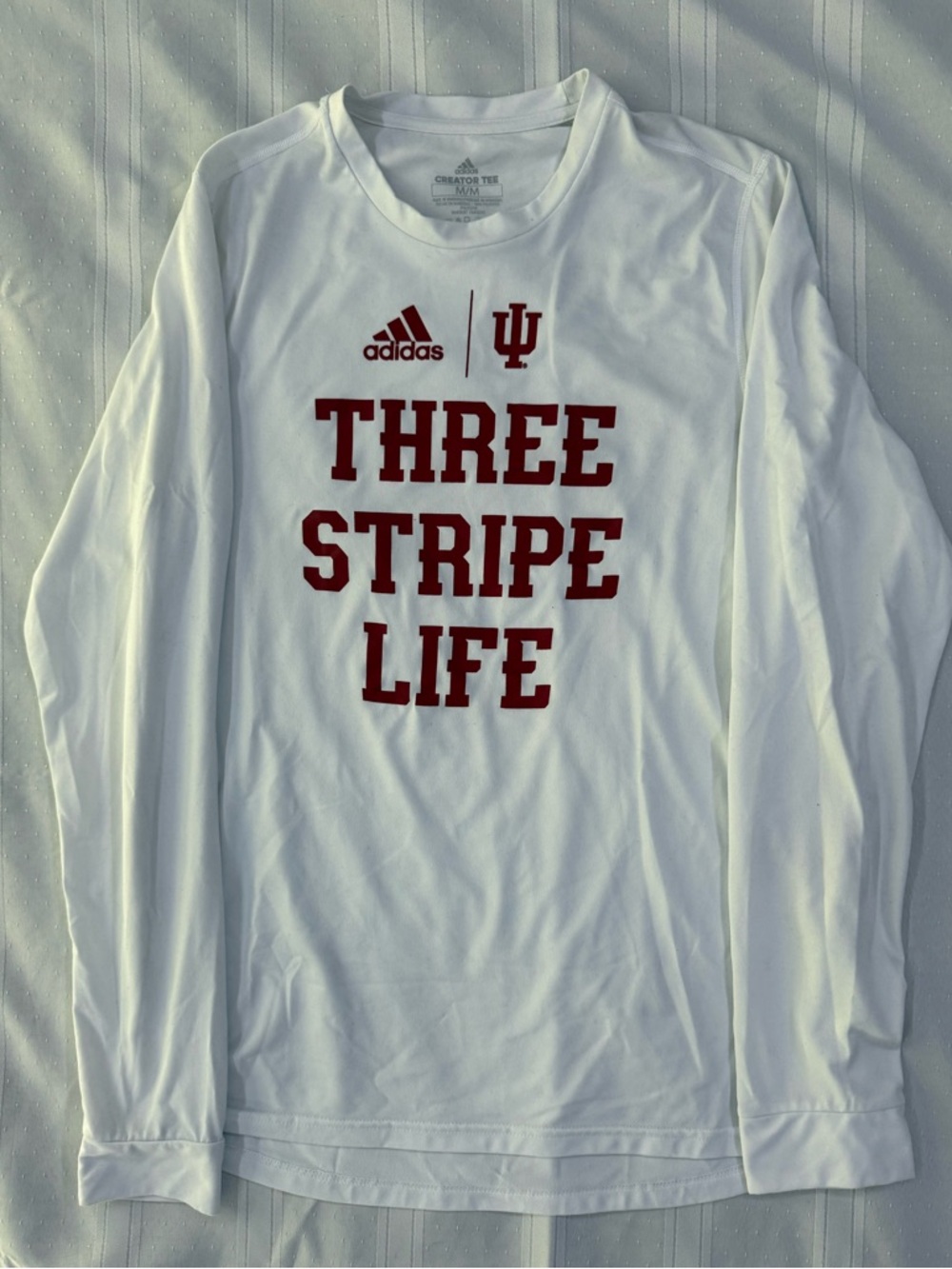 Men’s Adidas Indiana University Long Sleeve Creator Tee (Size M)